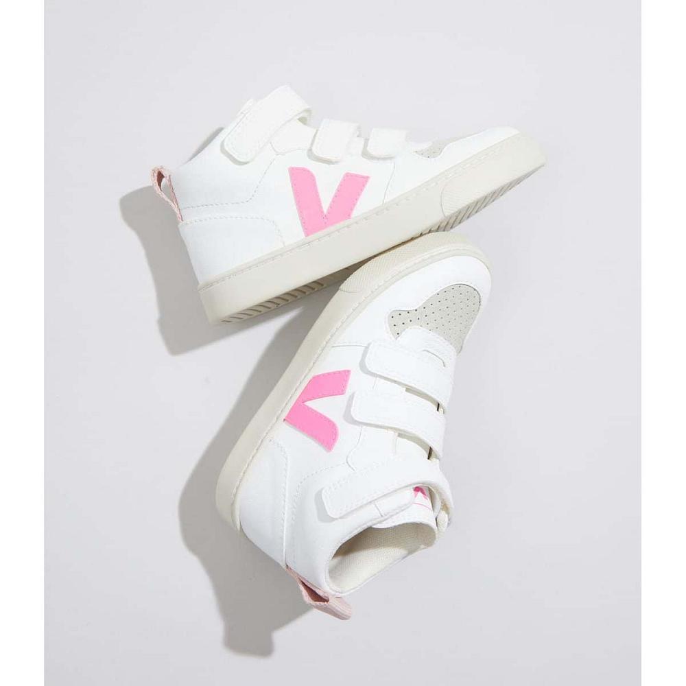 Veja V-10 MID CWL Cipő Gyerek White/Pink | HU 798XYU